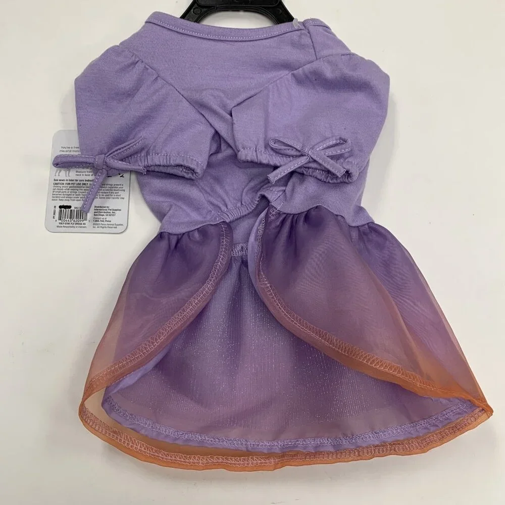 Youly Pet Dog Dress The Free Spirit XS Lavender‎ & Orange Cotton/Polyester